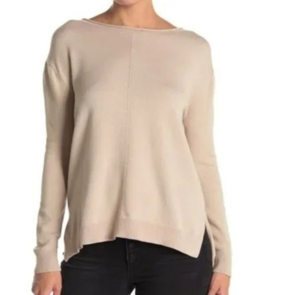 NEW Catherine Malandrino Beige High Low Split Side - Picture 1 of 4